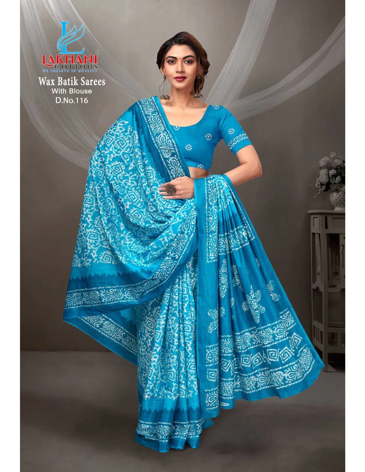 Wax Batik Vol 01 By Lakhani Heavy Cotton Printed Sarees Wholesalers In Delhi